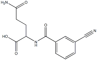 4-carbamoyl-2-[(3-cyanophenyl)formamido]butanoic acid 구조식 이미지