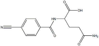 4-carbamoyl-2-[(4-cyanophenyl)formamido]butanoic acid Structure