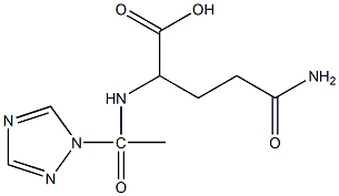 4-carbamoyl-2-[1-(1H-1,2,4-triazol-1-yl)acetamido]butanoic acid 구조식 이미지