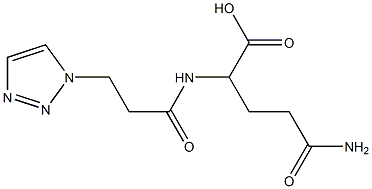 4-carbamoyl-2-[3-(1H-1,2,3-triazol-1-yl)propanamido]butanoic acid 구조식 이미지