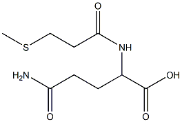 4-carbamoyl-2-[3-(methylsulfanyl)propanamido]butanoic acid Structure