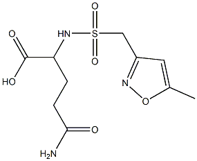 4-carbamoyl-2-{[(5-methyl-1,2-oxazol-3-yl)methane]sulfonamido}butanoic acid Structure