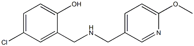 4-chloro-2-({[(6-methoxypyridin-3-yl)methyl]amino}methyl)phenol 구조식 이미지