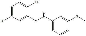 4-chloro-2-({[3-(methylsulfanyl)phenyl]amino}methyl)phenol Structure