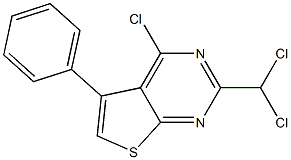 4-chloro-2-(dichloromethyl)-5-phenylthieno[2,3-d]pyrimidine Structure