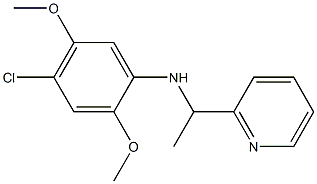 4-chloro-2,5-dimethoxy-N-[1-(pyridin-2-yl)ethyl]aniline Structure