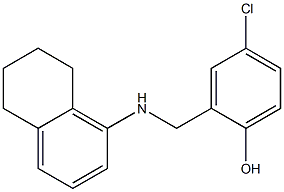 4-chloro-2-[(5,6,7,8-tetrahydronaphthalen-1-ylamino)methyl]phenol 구조식 이미지