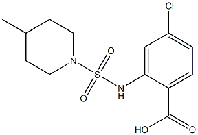 4-chloro-2-{[(4-methylpiperidine-1-)sulfonyl]amino}benzoic acid Structure
