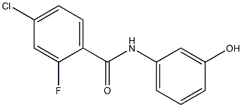 4-chloro-2-fluoro-N-(3-hydroxyphenyl)benzamide Structure