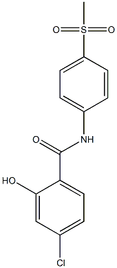 4-chloro-2-hydroxy-N-(4-methanesulfonylphenyl)benzamide 구조식 이미지