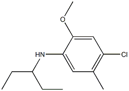 4-chloro-2-methoxy-5-methyl-N-(pentan-3-yl)aniline Structure