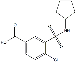 4-chloro-3-(cyclopentylsulfamoyl)benzoic acid 구조식 이미지
