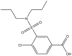 4-chloro-3-(dipropylsulfamoyl)benzoic acid 구조식 이미지