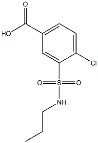4-chloro-3-(propylsulfamoyl)benzoic acid 구조식 이미지