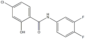 4-chloro-N-(3,4-difluorophenyl)-2-hydroxybenzamide 구조식 이미지