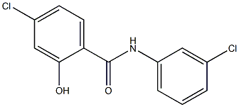 4-chloro-N-(3-chlorophenyl)-2-hydroxybenzamide 구조식 이미지