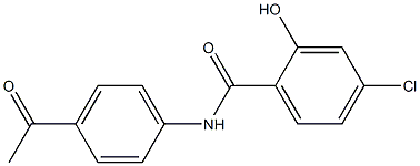 4-chloro-N-(4-acetylphenyl)-2-hydroxybenzamide 구조식 이미지
