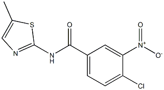 4-chloro-N-(5-methyl-1,3-thiazol-2-yl)-3-nitrobenzamide 구조식 이미지