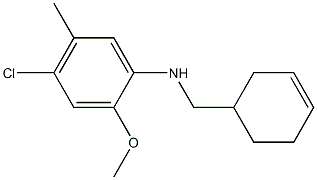 4-chloro-N-(cyclohex-3-en-1-ylmethyl)-2-methoxy-5-methylaniline 구조식 이미지