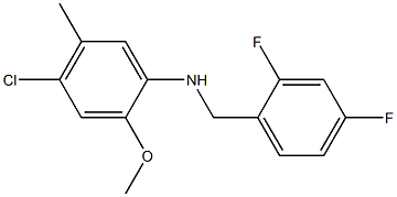 4-chloro-N-[(2,4-difluorophenyl)methyl]-2-methoxy-5-methylaniline Structure