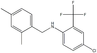 4-chloro-N-[(2,4-dimethylphenyl)methyl]-2-(trifluoromethyl)aniline 구조식 이미지