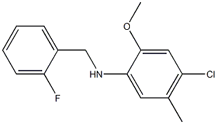 4-chloro-N-[(2-fluorophenyl)methyl]-2-methoxy-5-methylaniline Structure