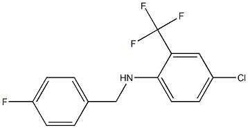 4-chloro-N-[(4-fluorophenyl)methyl]-2-(trifluoromethyl)aniline 구조식 이미지