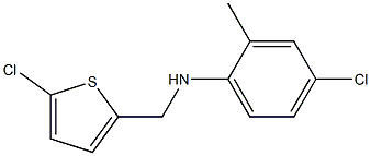 4-chloro-N-[(5-chlorothiophen-2-yl)methyl]-2-methylaniline Structure