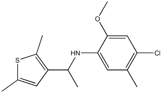 4-chloro-N-[1-(2,5-dimethylthiophen-3-yl)ethyl]-2-methoxy-5-methylaniline 구조식 이미지