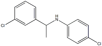 4-chloro-N-[1-(3-chlorophenyl)ethyl]aniline 구조식 이미지