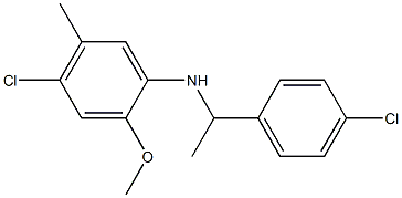 4-chloro-N-[1-(4-chlorophenyl)ethyl]-2-methoxy-5-methylaniline Structure