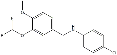 4-chloro-N-{[3-(difluoromethoxy)-4-methoxyphenyl]methyl}aniline 구조식 이미지