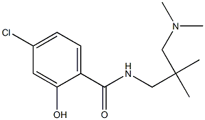 4-chloro-N-{2-[(dimethylamino)methyl]-2-methylpropyl}-2-hydroxybenzamide 구조식 이미지