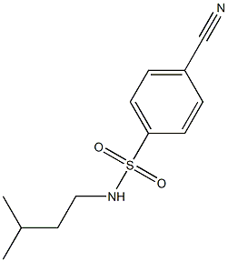 4-cyano-N-(3-methylbutyl)benzenesulfonamide Structure