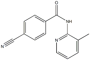 4-cyano-N-(3-methylpyridin-2-yl)benzamide Structure