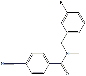 4-cyano-N-[(3-fluorophenyl)methyl]-N-methylbenzamide Structure