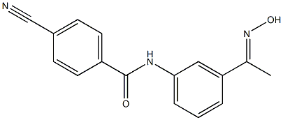 4-cyano-N-{3-[(1E)-N-hydroxyethanimidoyl]phenyl}benzamide 구조식 이미지