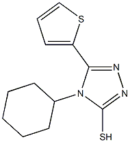 4-cyclohexyl-5-(thiophen-2-yl)-4H-1,2,4-triazole-3-thiol 구조식 이미지