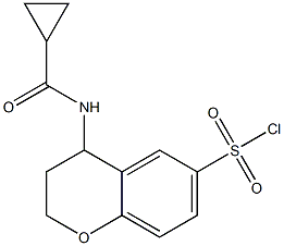 4-cyclopropaneamido-3,4-dihydro-2H-1-benzopyran-6-sulfonyl chloride 구조식 이미지