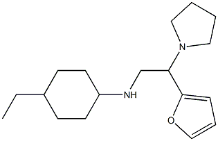 4-ethyl-N-[2-(furan-2-yl)-2-(pyrrolidin-1-yl)ethyl]cyclohexan-1-amine Structure