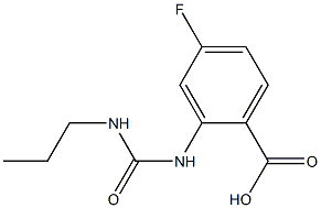 4-fluoro-2-[(propylcarbamoyl)amino]benzoic acid Structure