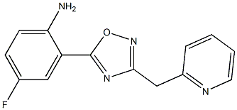 4-fluoro-2-[3-(pyridin-2-ylmethyl)-1,2,4-oxadiazol-5-yl]aniline Structure