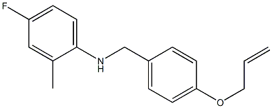 4-fluoro-2-methyl-N-{[4-(prop-2-en-1-yloxy)phenyl]methyl}aniline 구조식 이미지