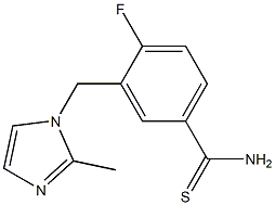 4-fluoro-3-[(2-methyl-1H-imidazol-1-yl)methyl]benzenecarbothioamide 구조식 이미지