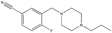 4-fluoro-3-[(4-propylpiperazin-1-yl)methyl]benzonitrile Structure