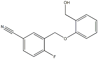 4-fluoro-3-[2-(hydroxymethyl)phenoxymethyl]benzonitrile Structure