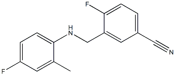 4-fluoro-3-{[(4-fluoro-2-methylphenyl)amino]methyl}benzonitrile 구조식 이미지