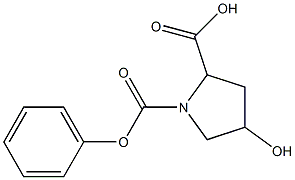 4-hydroxy-1-(phenoxycarbonyl)pyrrolidine-2-carboxylic acid Structure