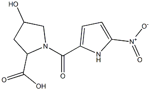 4-hydroxy-1-[(5-nitro-1H-pyrrol-2-yl)carbonyl]pyrrolidine-2-carboxylic acid Structure