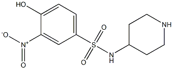 4-hydroxy-3-nitro-N-(piperidin-4-yl)benzene-1-sulfonamide Structure